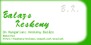 balazs keskeny business card